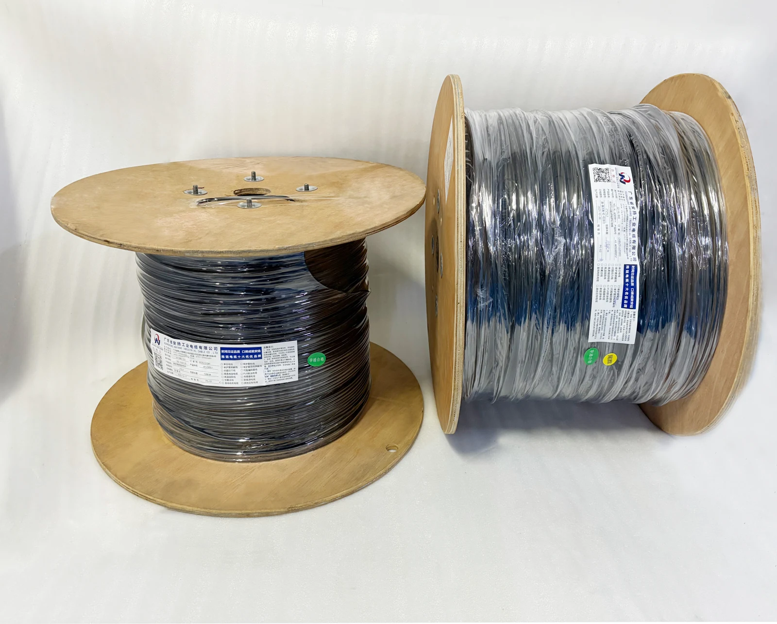 Wrapped and labelled wire reels at ANYANG