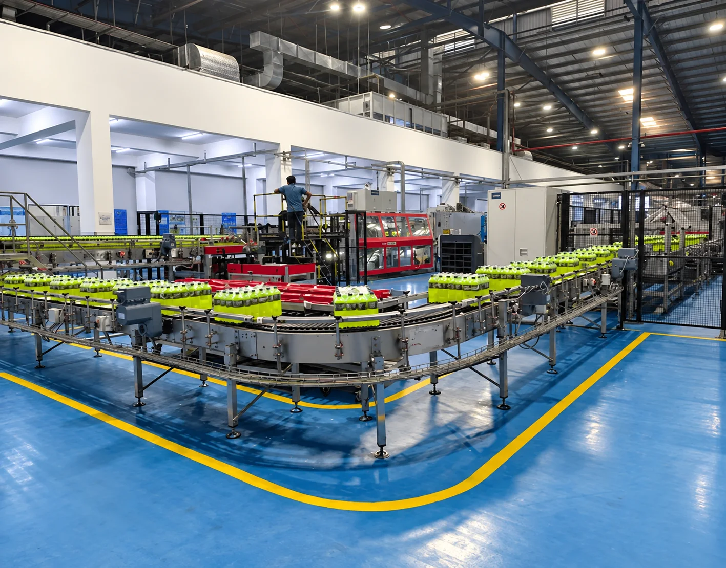Beverage production equipment and conveyor lines