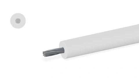Illustrative UL3239 construction with a 17-strand conductor, thicker silicone insulation and matching cross-section.