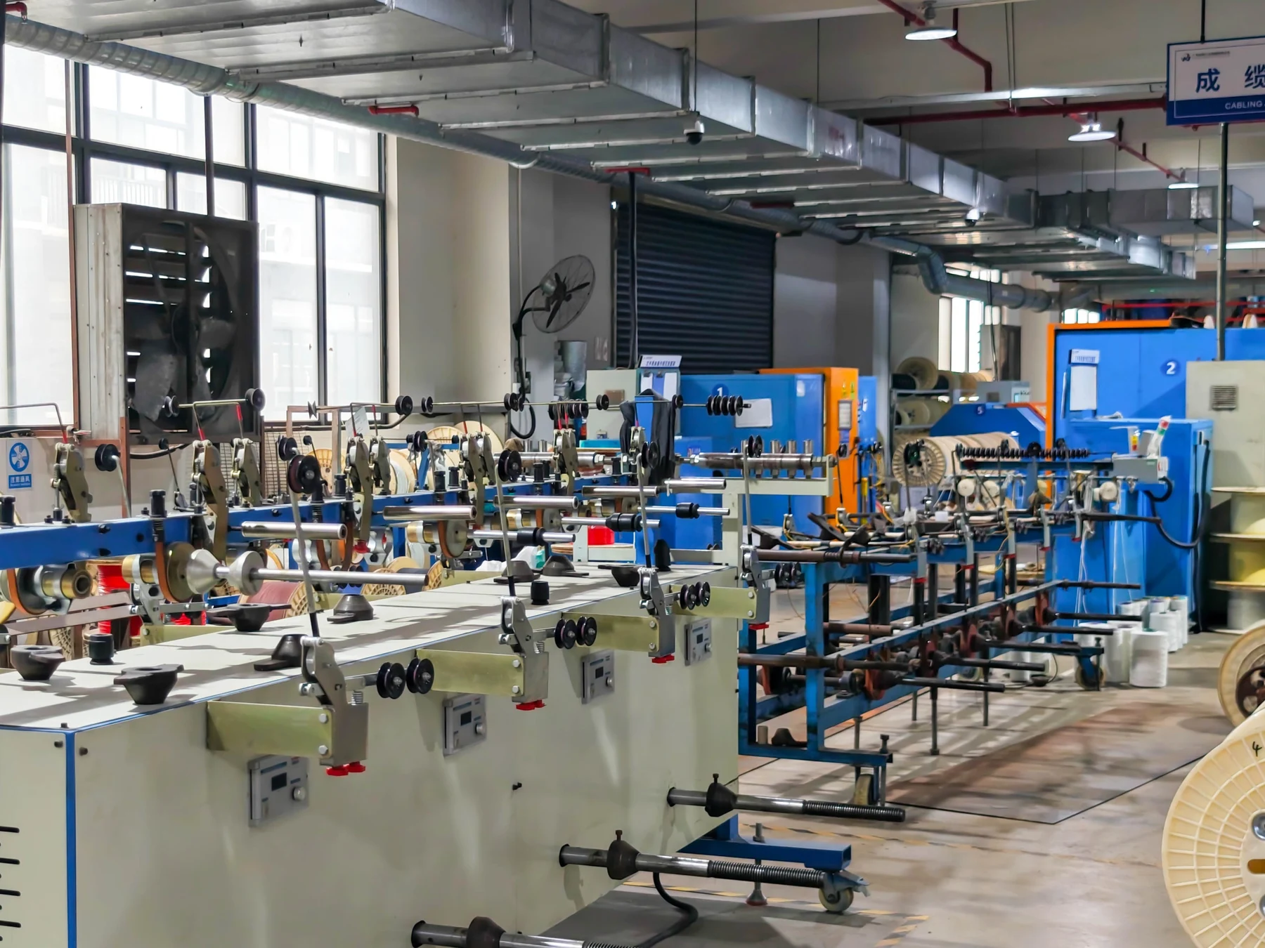 Cable assembly area at ANYANG cable manufacturing base