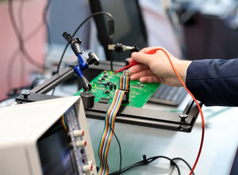 Electronic circuit board and test fixture connections