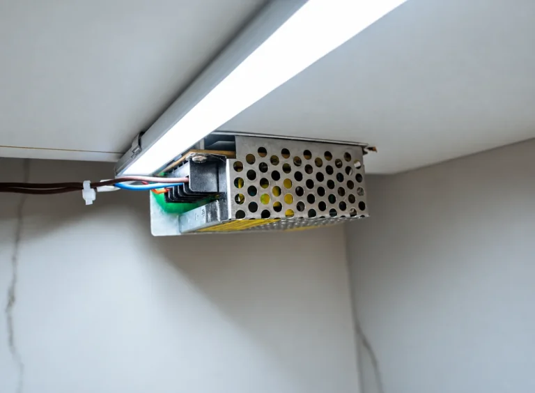 Power supply and wiring inside a lighting assembly