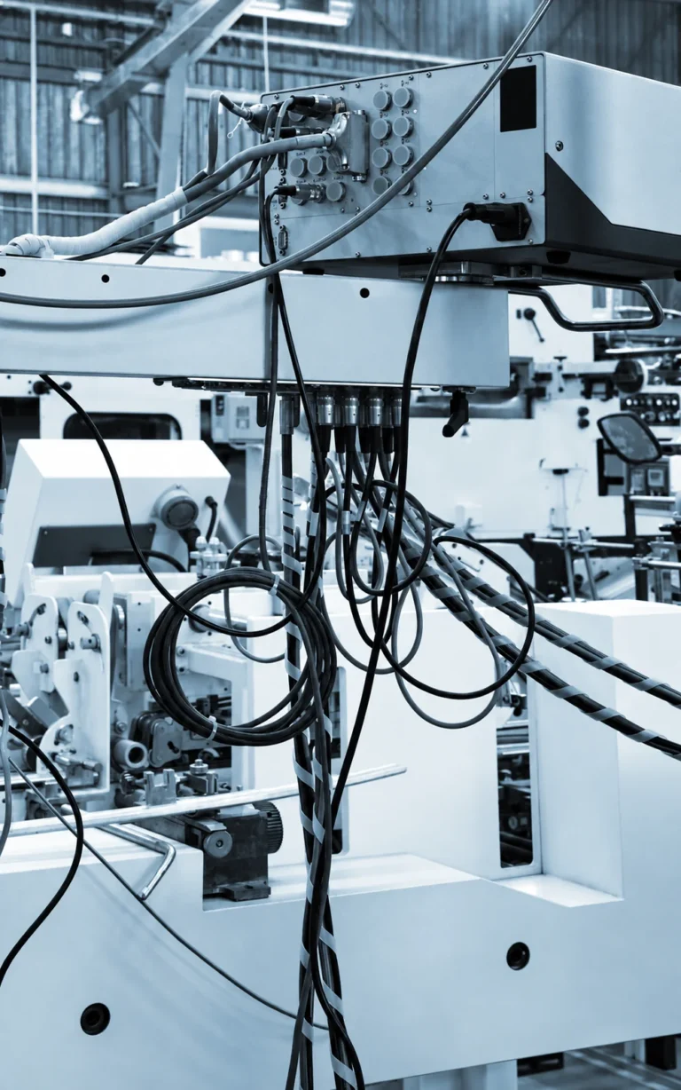 Industrial machine control connection panel
