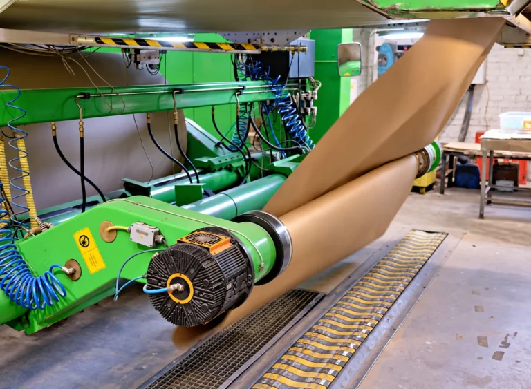 Paper web processing equipment with drive components