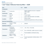 1 mm² Class 5 Silicone Hook-Up Wire — AGR — technical specifications