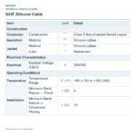 SiHF Silicone Cable — technical specifications